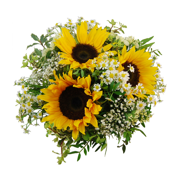 Bumenstrauß "Von der Sonne verwöhnt" mit Sonnenblumen