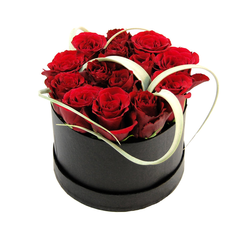 FioreFelice Rosenbox mit frischen roten Rosen